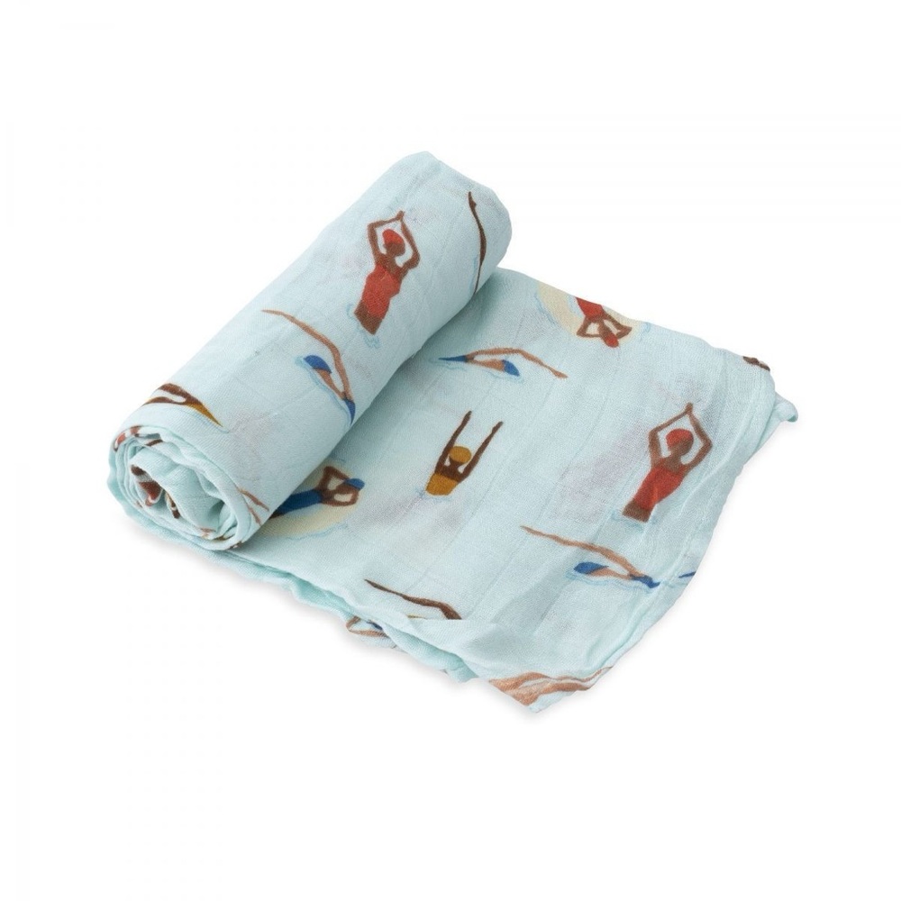 Sold out! Excellent condition Little Unicorn Muslin Swim Cap Swaddle - Picture 3 of 4